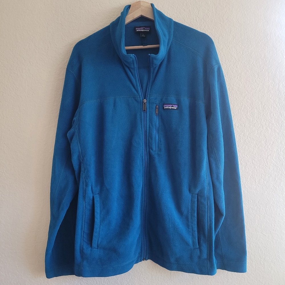 Patagonia blue fleece zip up jacket size large